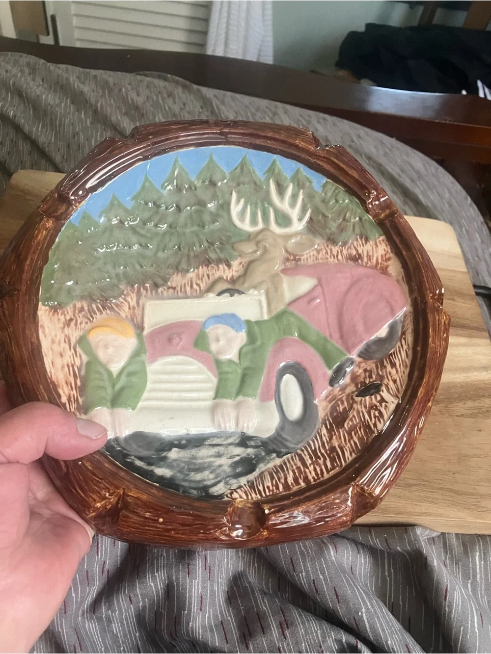 Vintage 1970’s Ceramic or Chalkware Ashtray